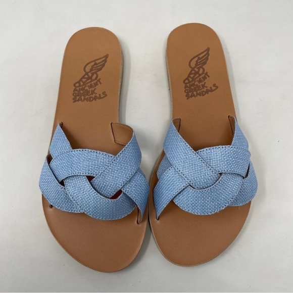 Ancient Greek Sandals Arachne Braided Raffia Slide Sandals NWT - Picture 5 of 12